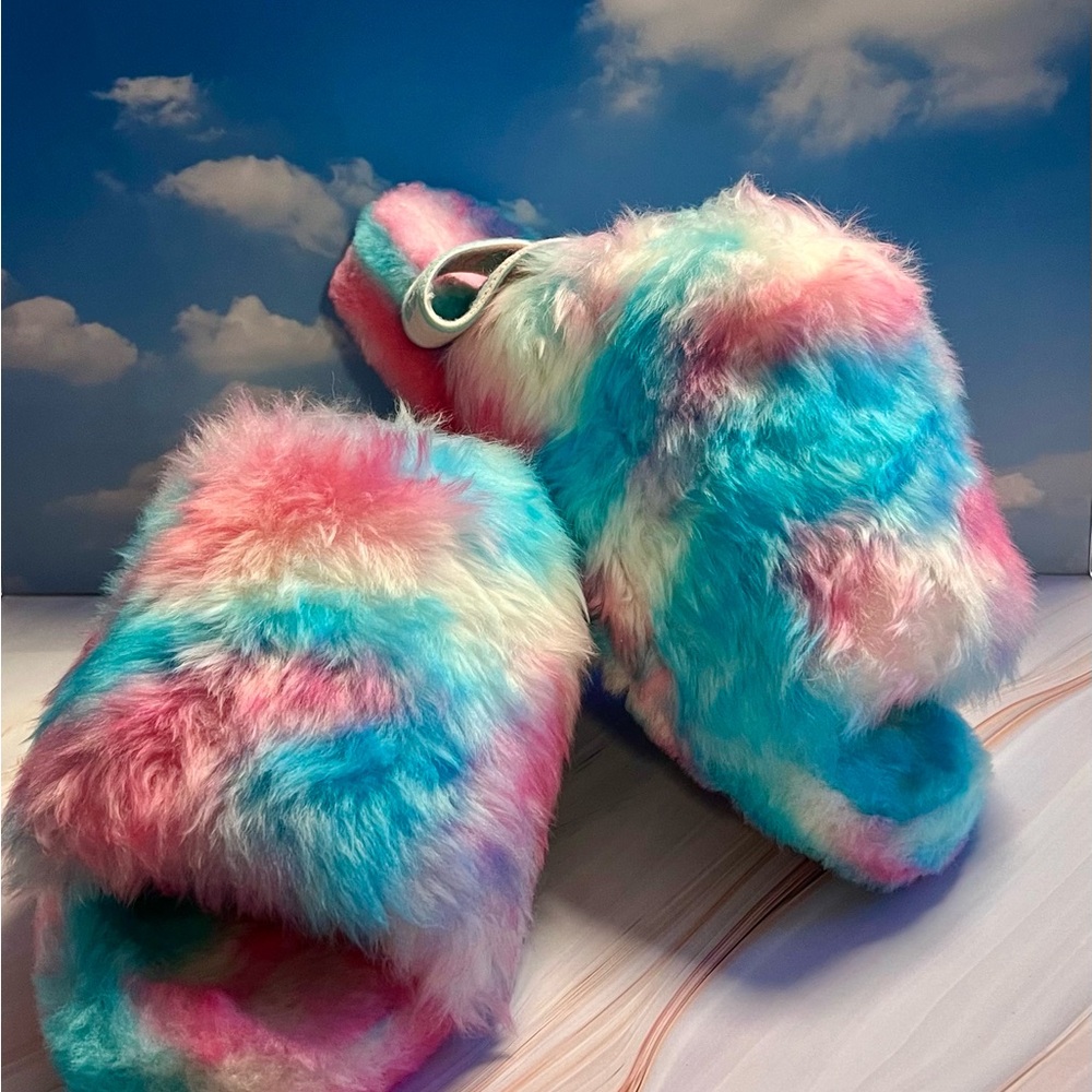 Fluff Yeah Pride COTTON CANDY Slippers